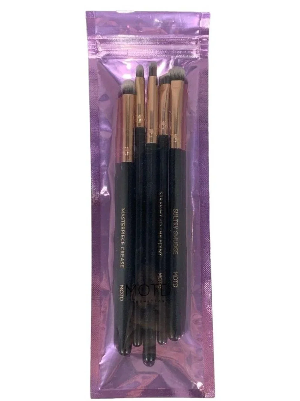 MOTD Cosmetics 5-Piece Eye Makeup Brush Set Rose Gold Detailing Eye Got It NEW
